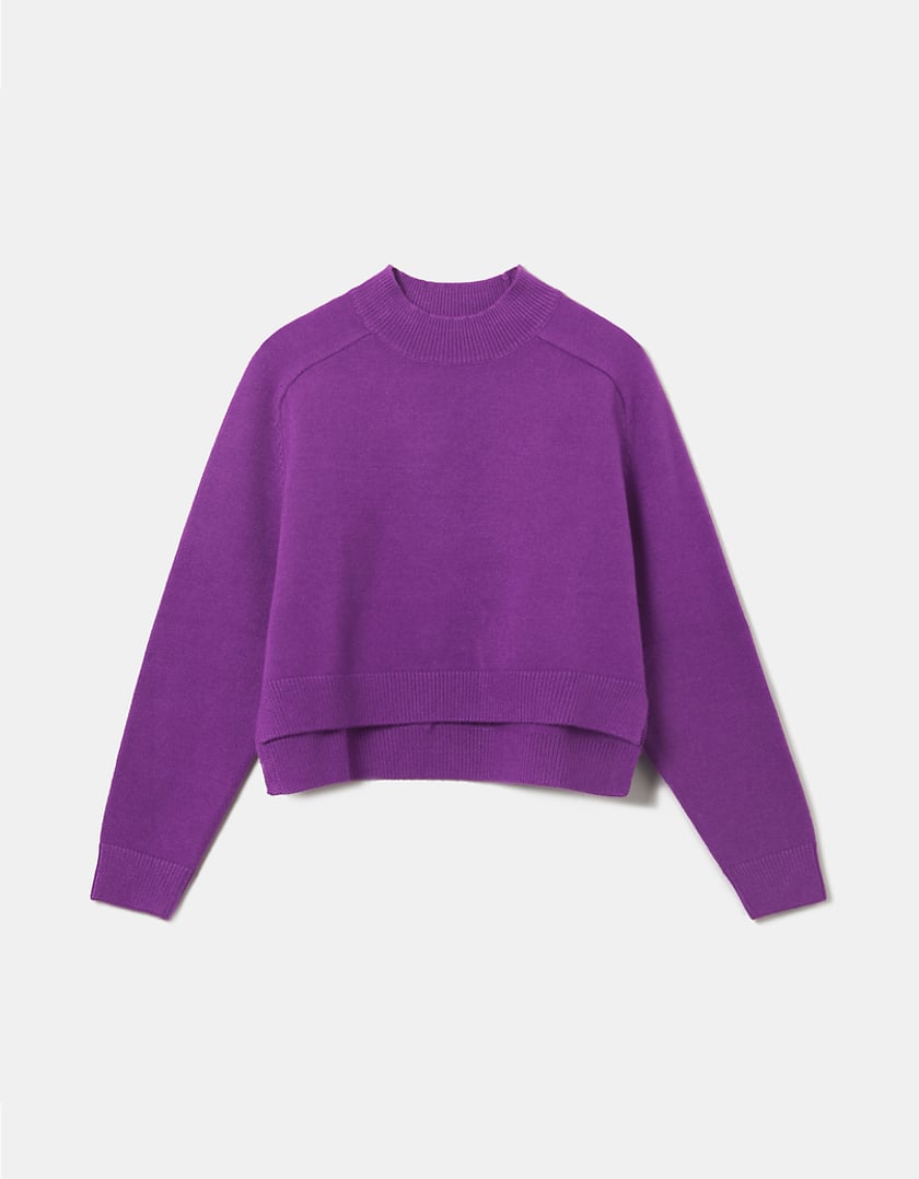 TALLY WEiJL, Pull Uni Col Rond Violet  for Women