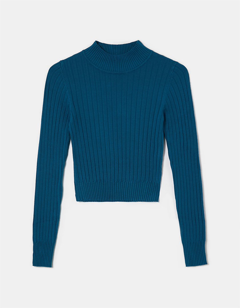TALLY WEiJL, Niebieski dopasowany sweter for Women