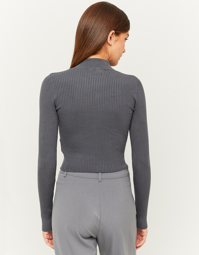 TALLY WEiJL, Grey Fitted Knit Jumper for Women