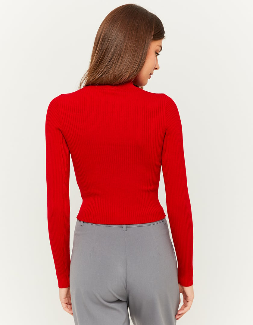 TALLY WEiJL, Red Fitted Knit Jumper for Women