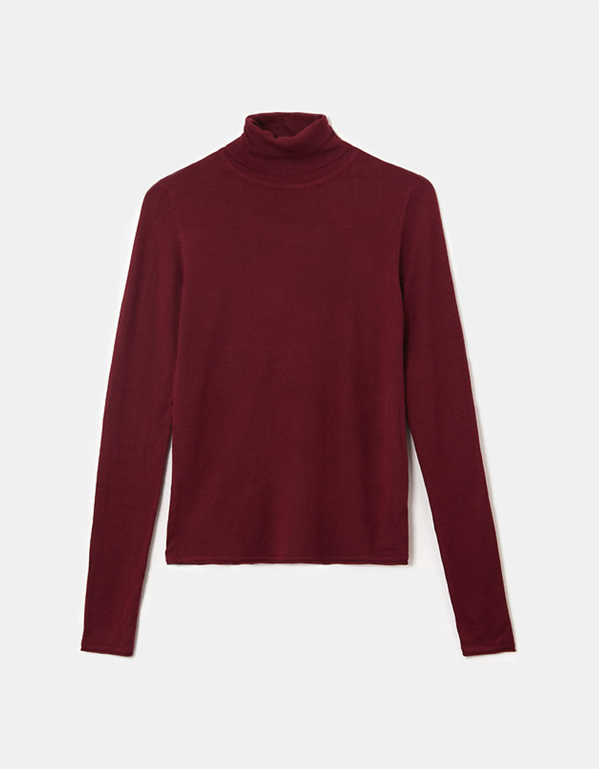 TALLY WEiJL, Pull Col Roulé Basique Rouge for Women