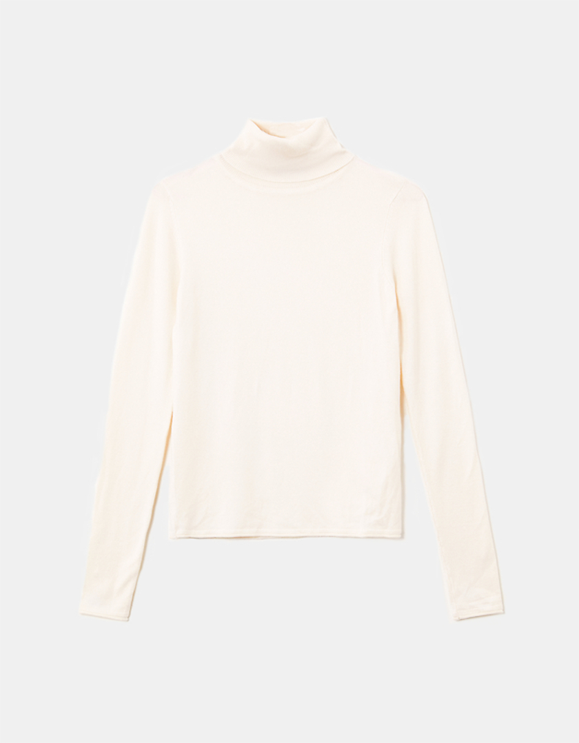 TALLY WEiJL, Pull Col Roulé Basique Blanc for Women