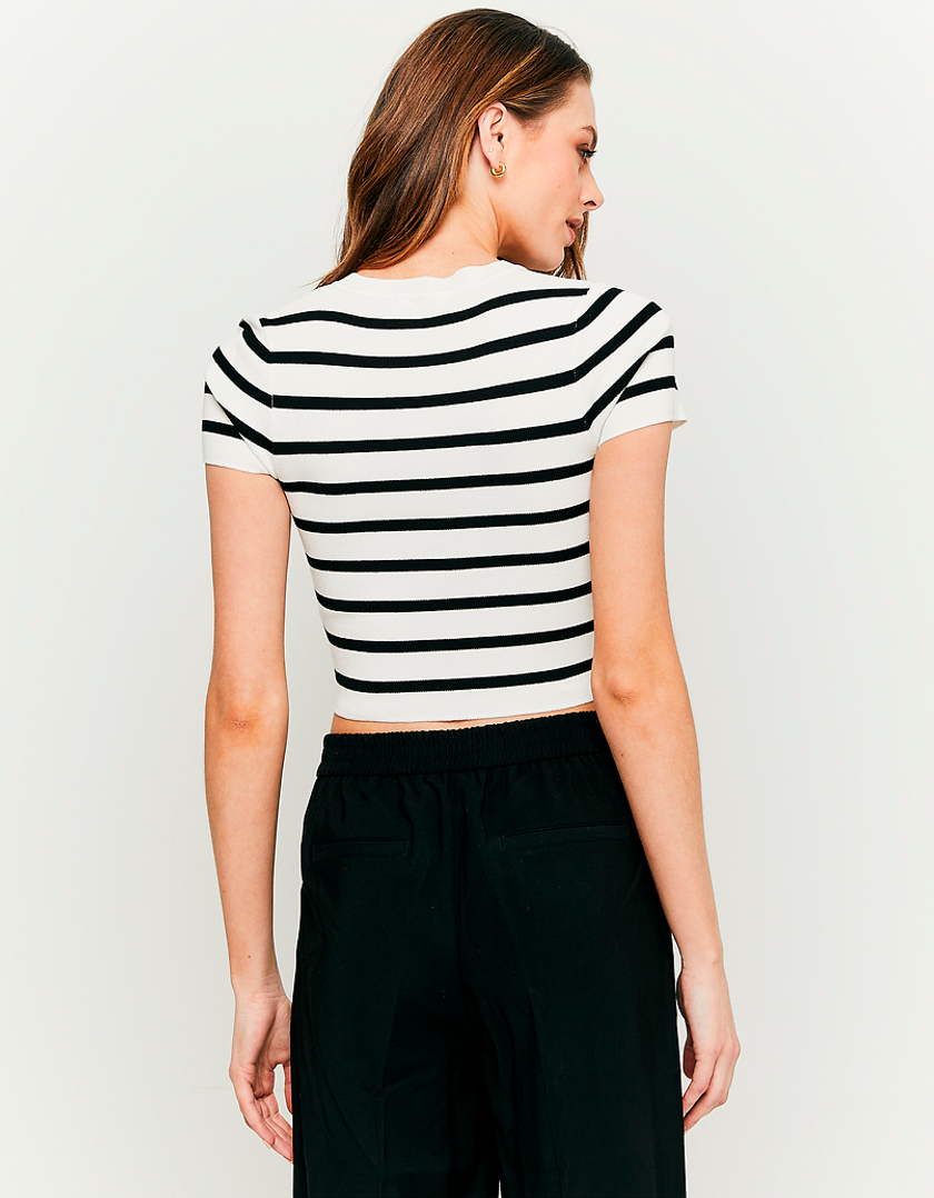 TALLY WEiJL, Top Corto In Maglia A Righe for Women