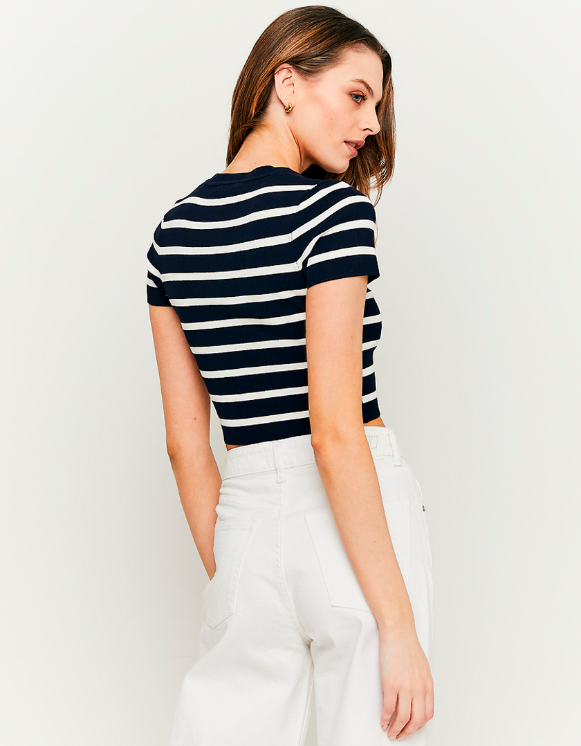 TALLY WEiJL, Striped Knit Cropped Top for Women