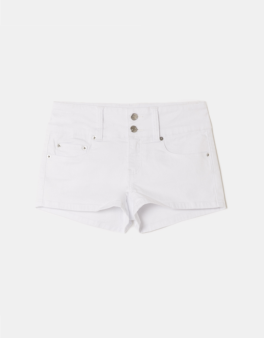 Short Bianco a Vita Media