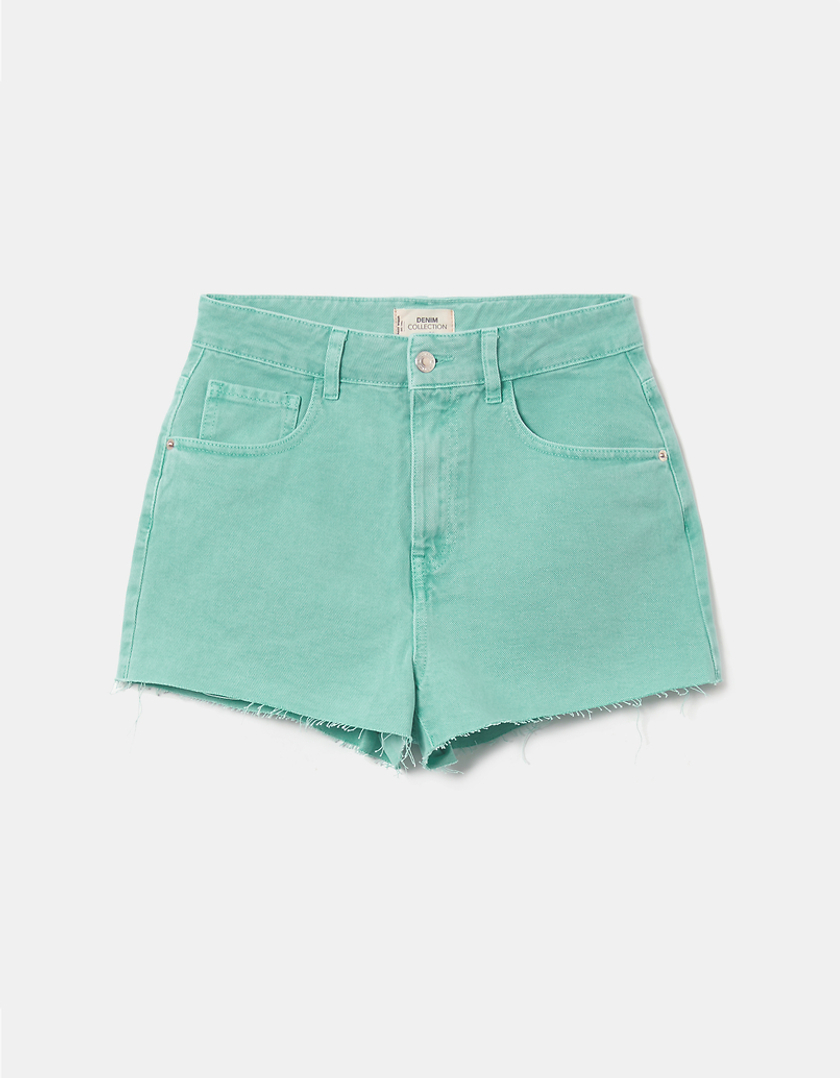 TALLY WEiJL, Green High Waist Shorts for Women