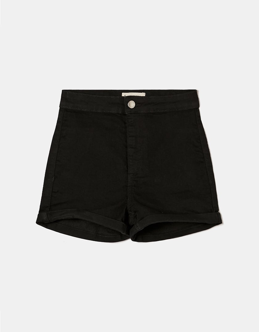 TALLY WEiJL, Black High Waist Skinny Denim Shorts for Women