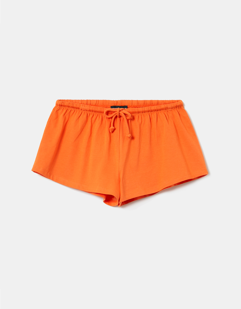 TALLY WEiJL, Orangefarbene Mid Waist Basic Shorts for Women