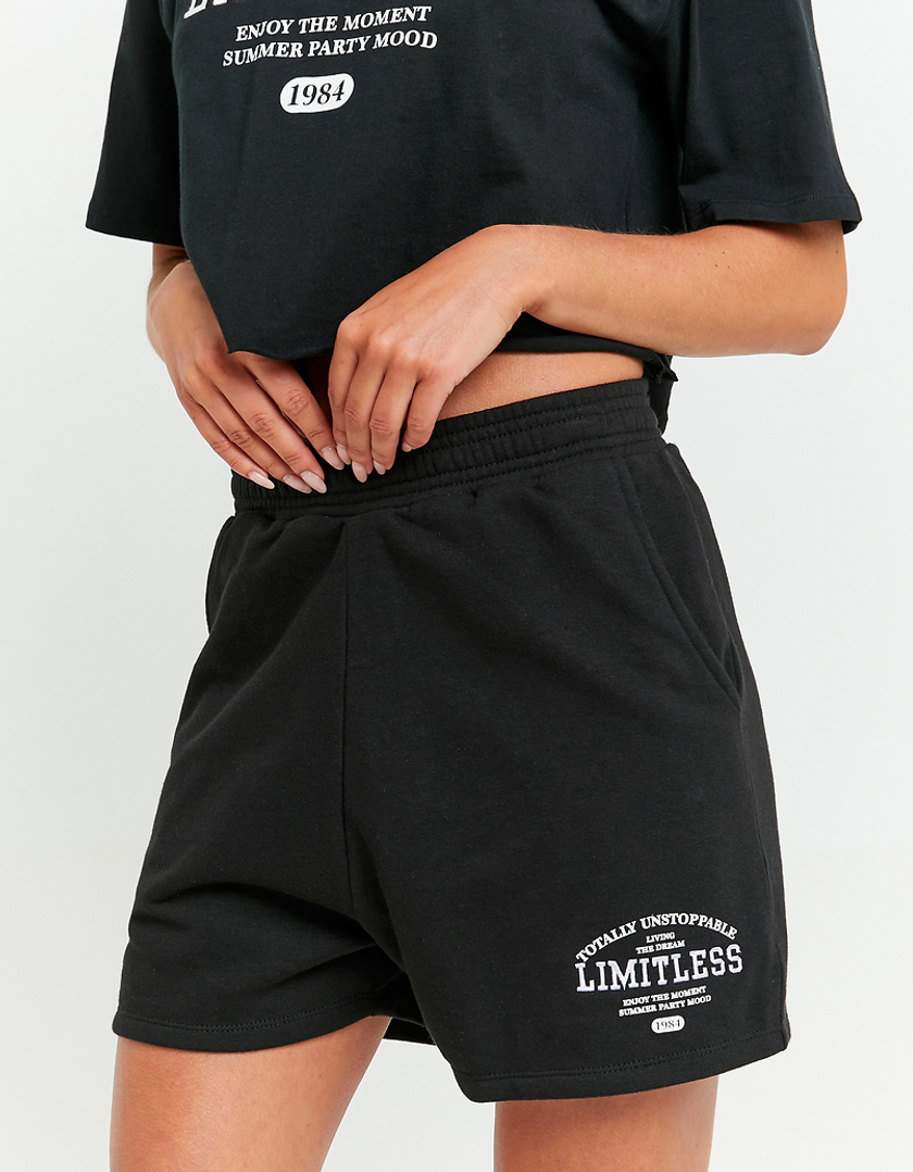 TALLY WEiJL, Schwarze Printed Sweat Shorts for Women