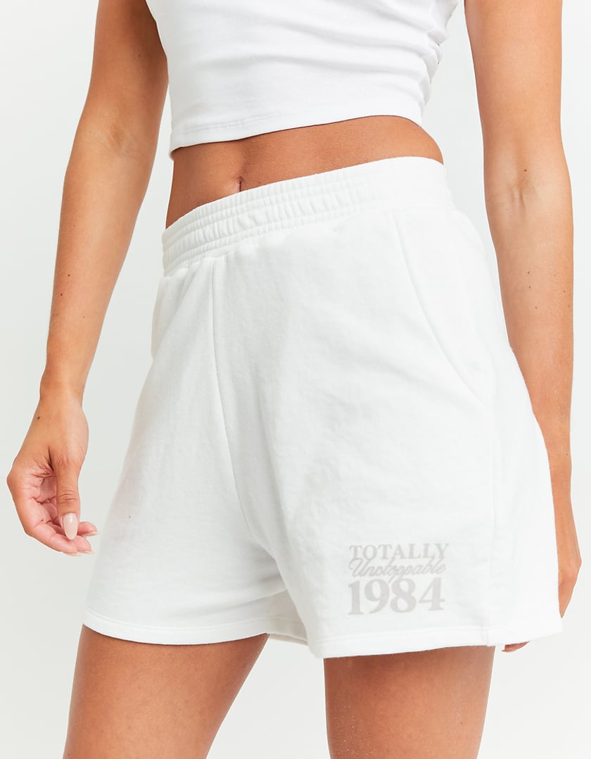 TALLY WEiJL, Weisse Printed Sweat Shorts for Women