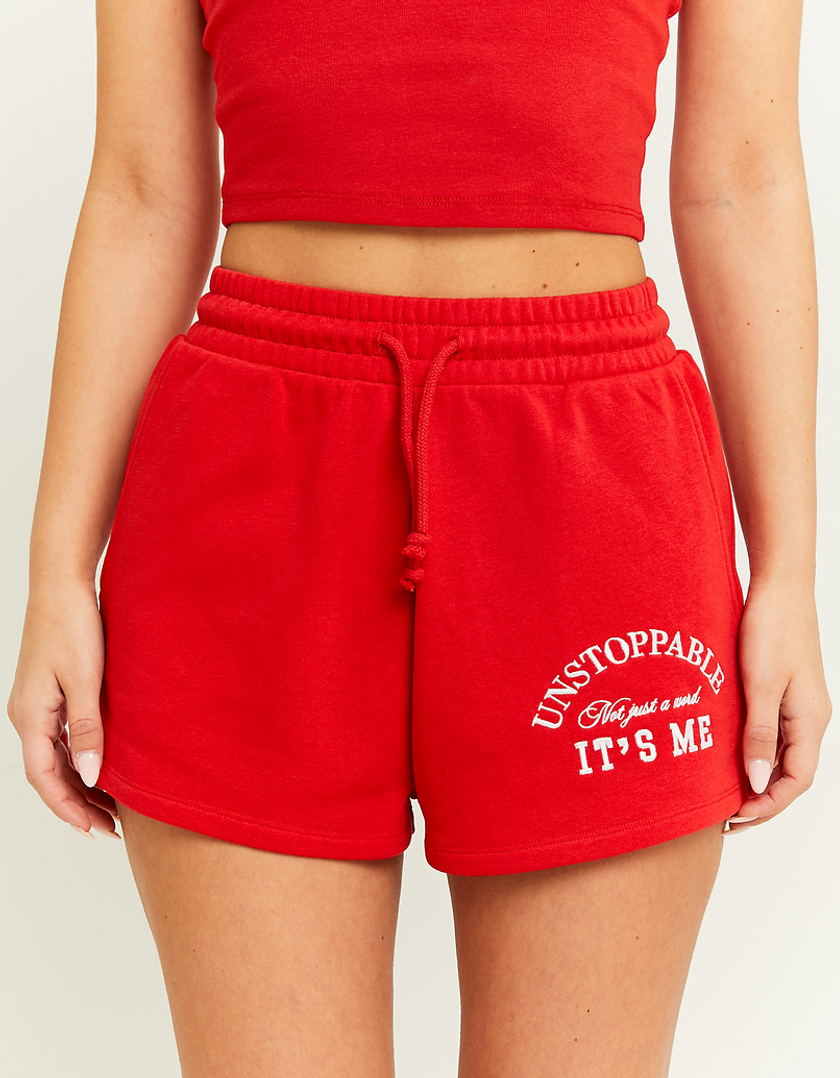 TALLY WEiJL, Rote Printed Sweat Shorts for Women