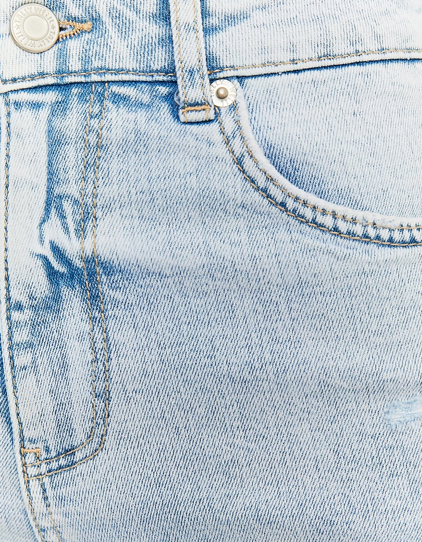 TALLY WEiJL, Shorts di Jeans strappati a Vita Media for Women