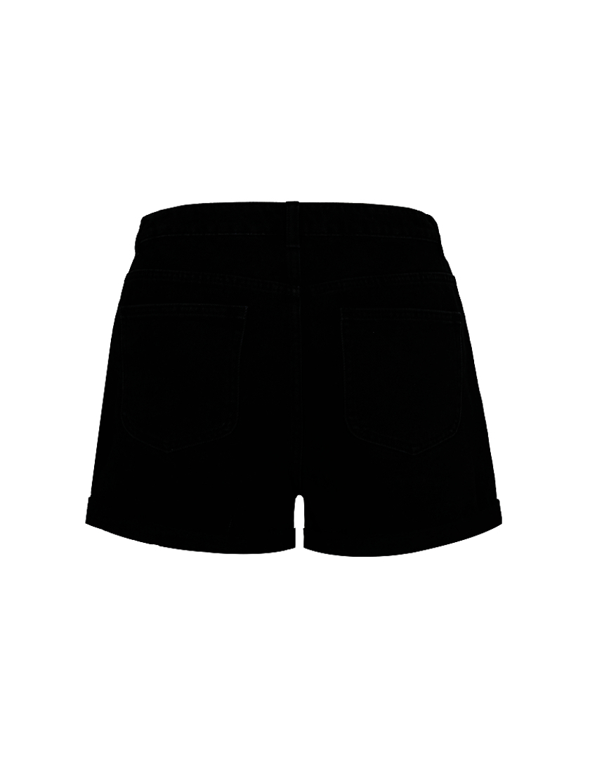 TALLY WEiJL, Black High Waist Mom Denim Shorts for Women
