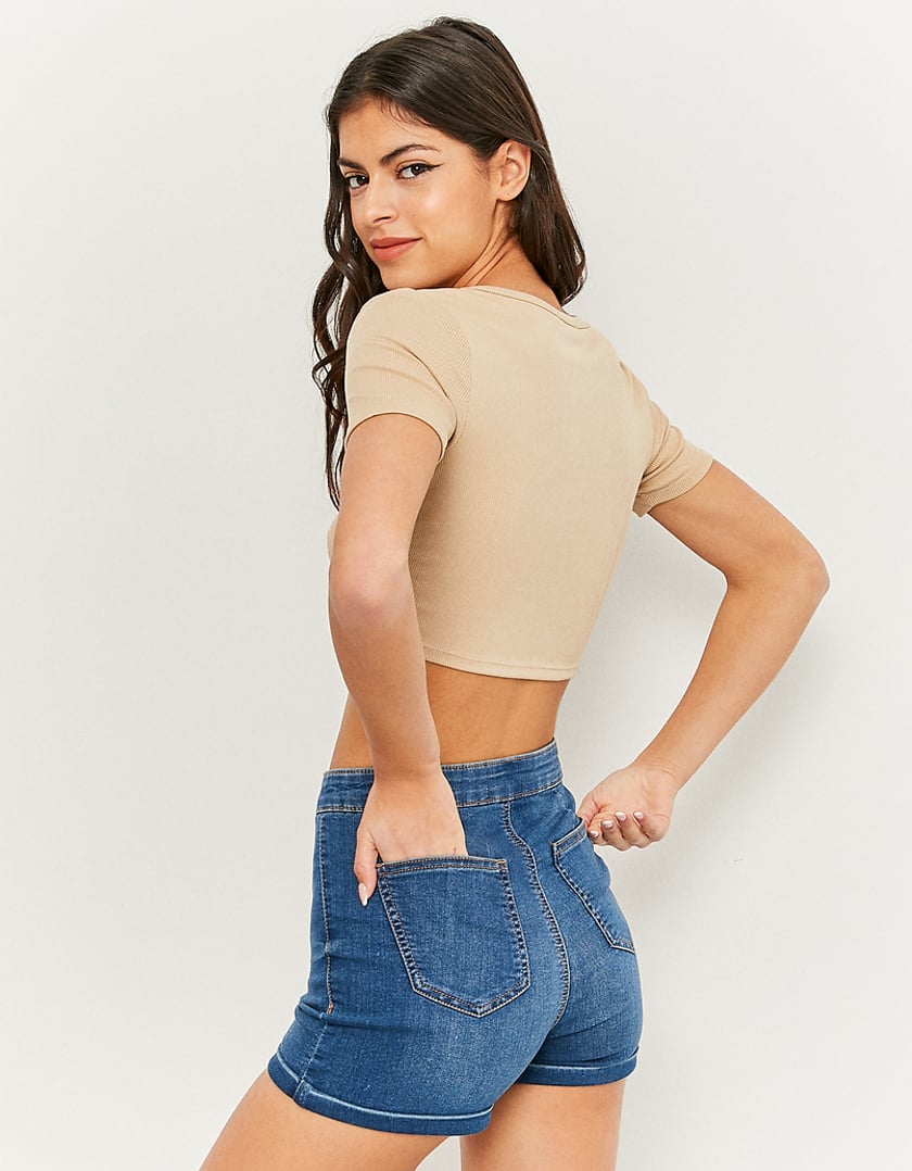 TALLY WEiJL, Shorts di Jeans Skinny a Vita Alta for Women