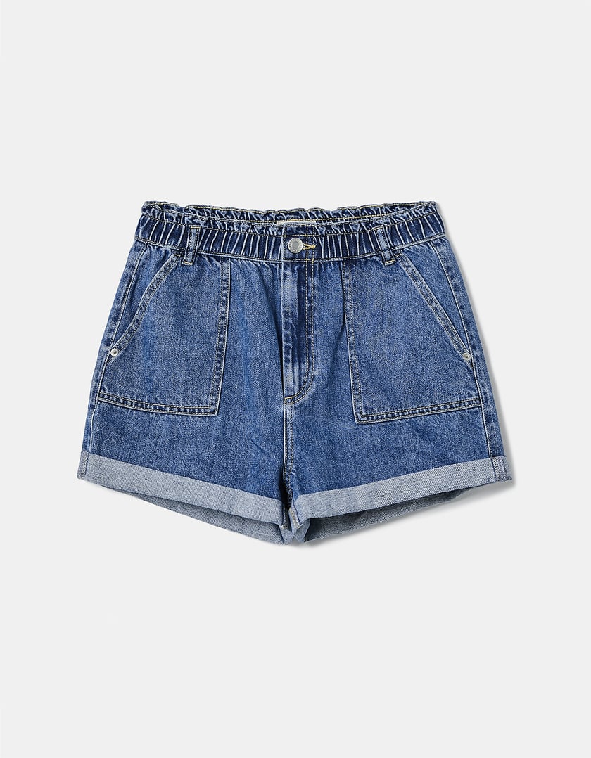 TALLY WEiJL, Shorts di Jeans Paperbag a Vita Alta  for Women