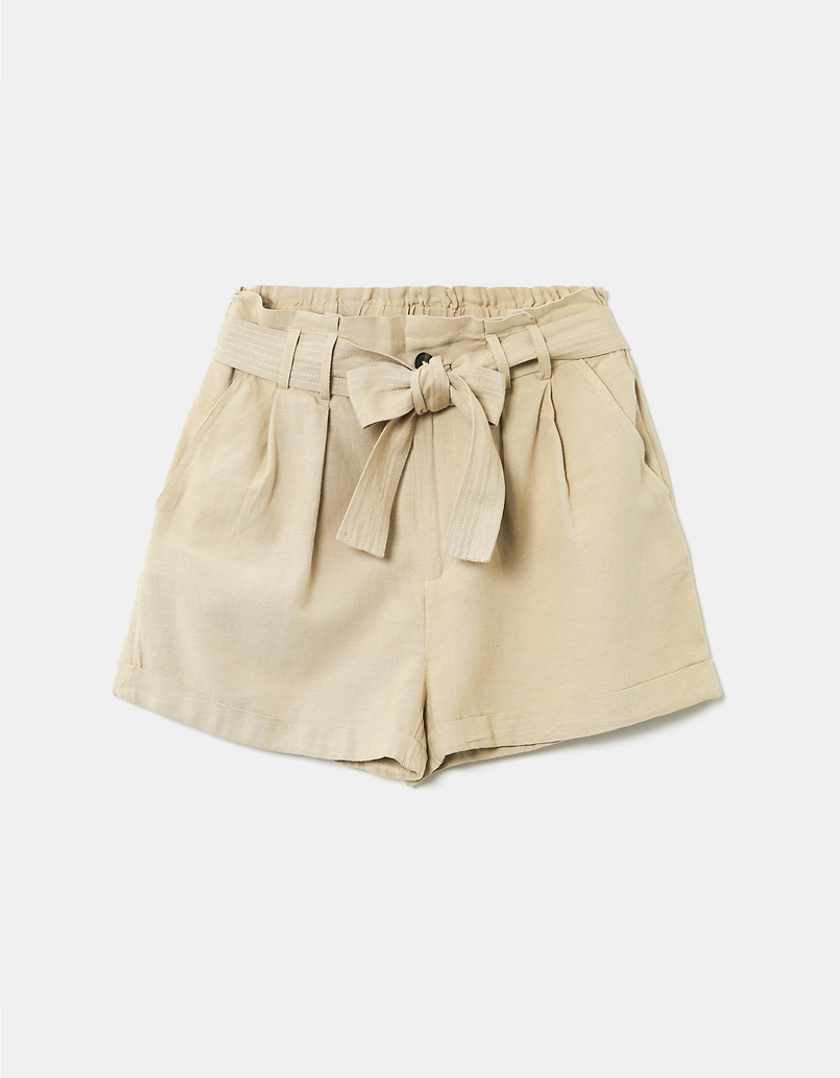 TALLY WEiJL, Leinen Mini Shorts for Women