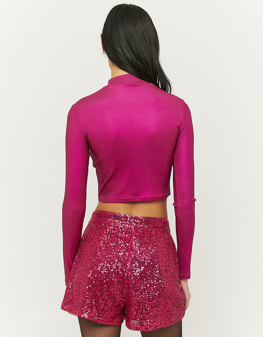 TALLY WEiJL, Pink Sequined Mini Shorts for Women