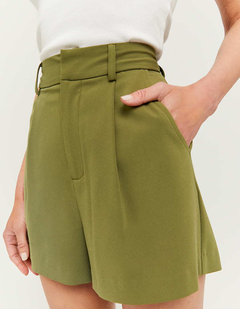 TALLY WEiJL, Green High Waist Slouchy Shorts for Women