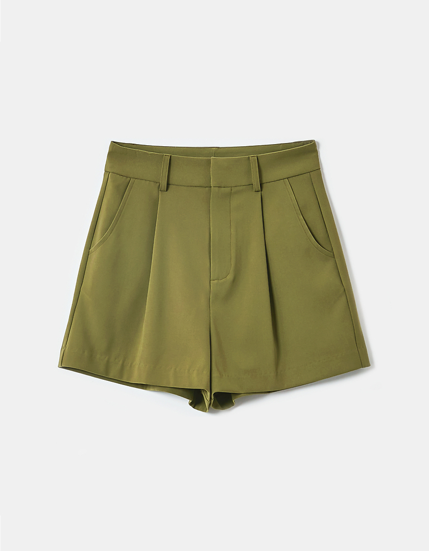 TALLY WEiJL, Grüne High Waist Slouchy Shorts for Women