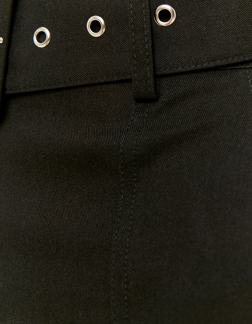 TALLY WEiJL, Black High Waist Paperbag Shorts for Women