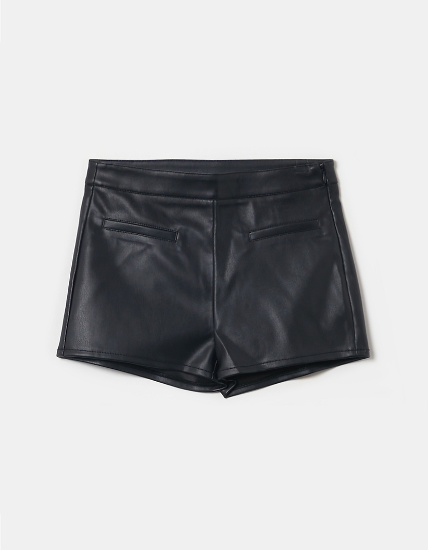 TALLY WEiJL, Short Taille Haute Similicuir Noir for Women