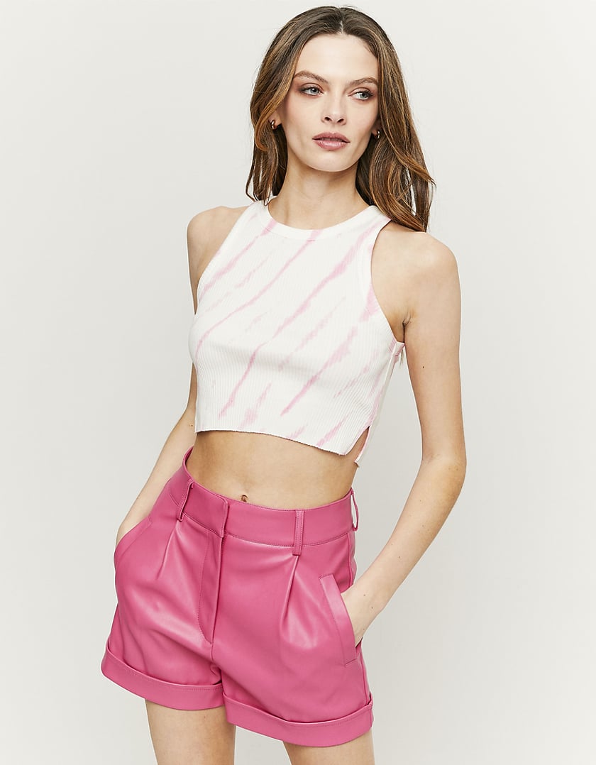 TALLY WEiJL, Pink Faux Leather Mini Shorts for Women