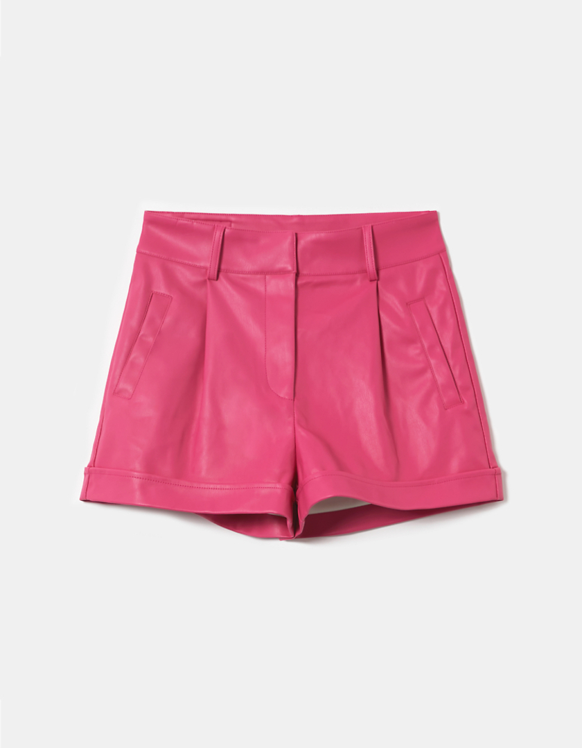 TALLY WEiJL, Pink Faux Leather Mini Shorts for Women