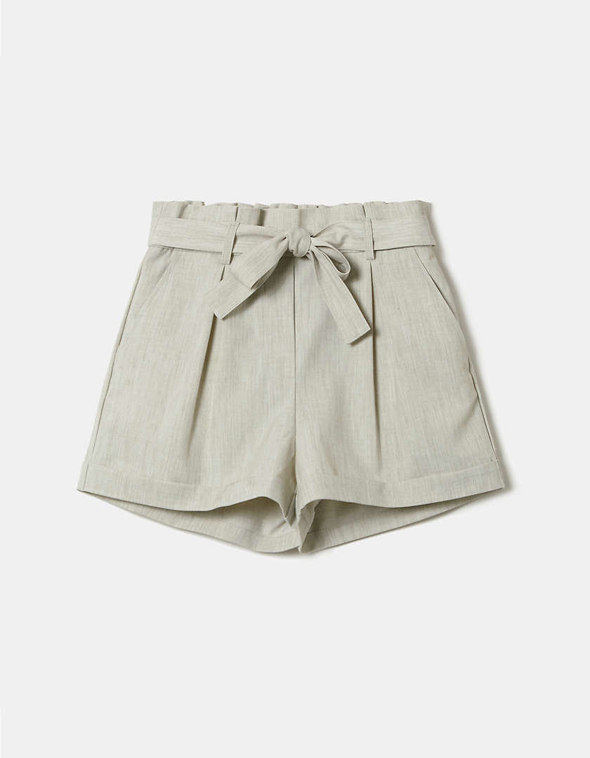 TALLY WEiJL, High Waist Linen-Blend Shorts for Women