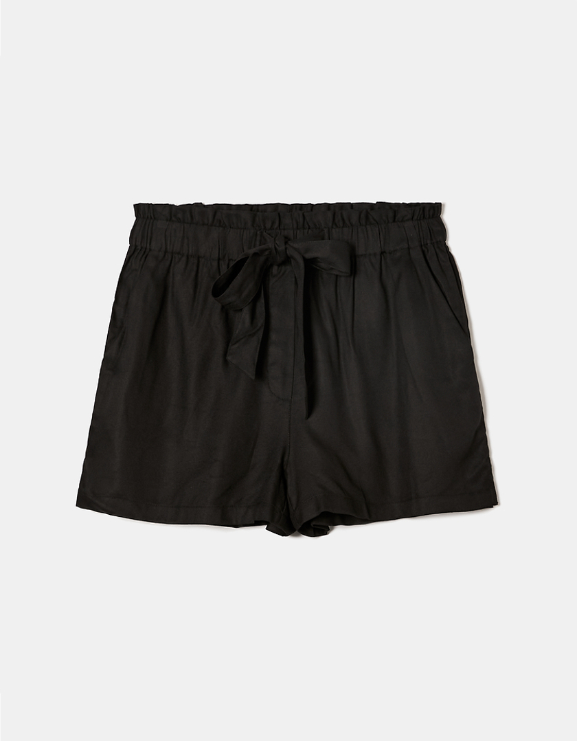 TALLY WEiJL, Shorts Paperbag A Vita Alta Con Nodo Frontale for Women