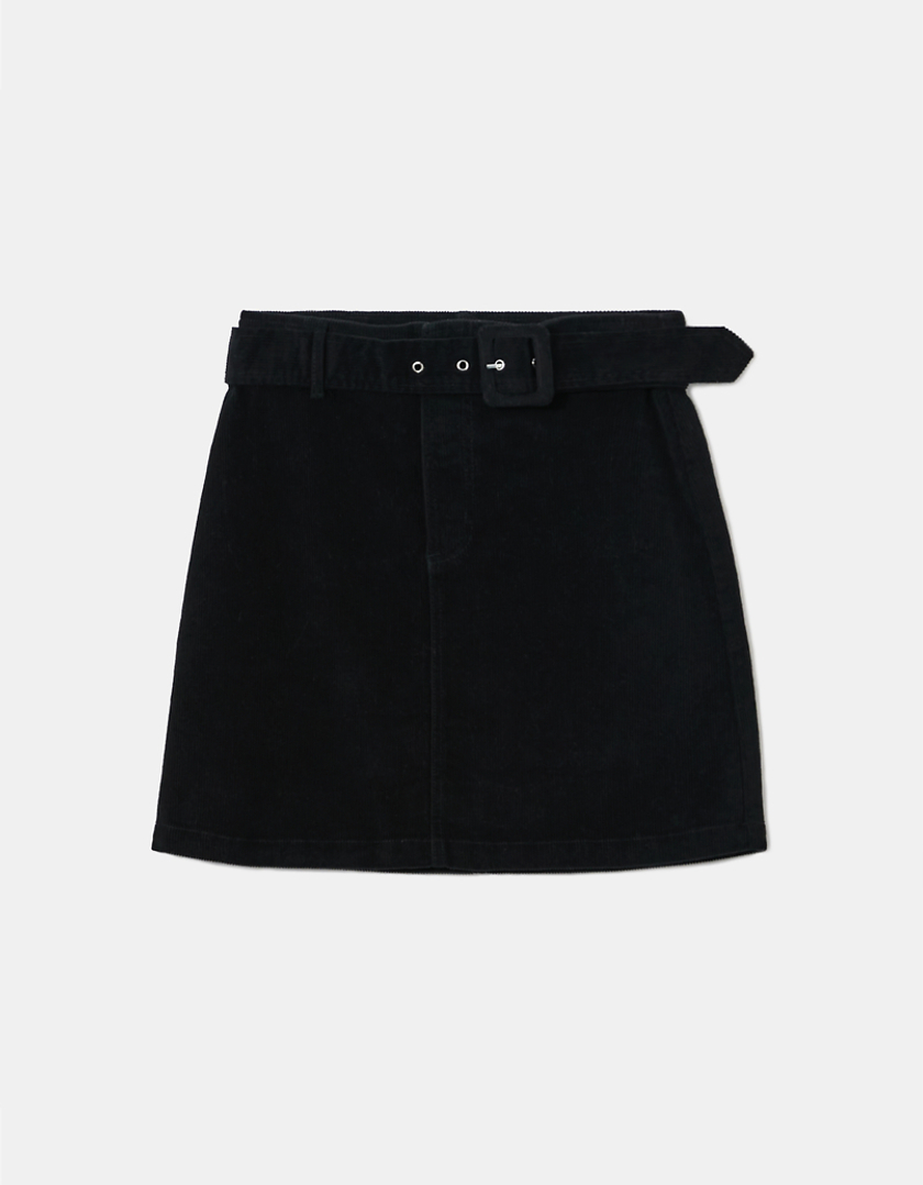 TALLY WEiJL, Black Mini Corduroy Skirt for Women