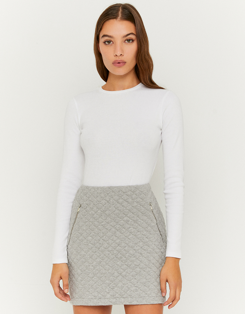 White Plain Jacquard Layered Fluffy Skirt - Kawaiienvy – kawaiienvy