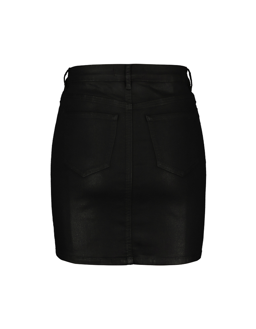 TALLY WEiJL, Black Coated Mini Skirt for Women