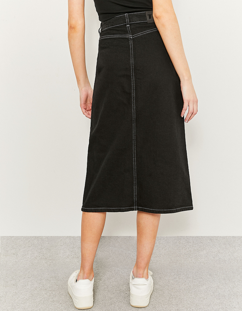 TALLY WEiJL, Midi Skirt with Front Slit for Women