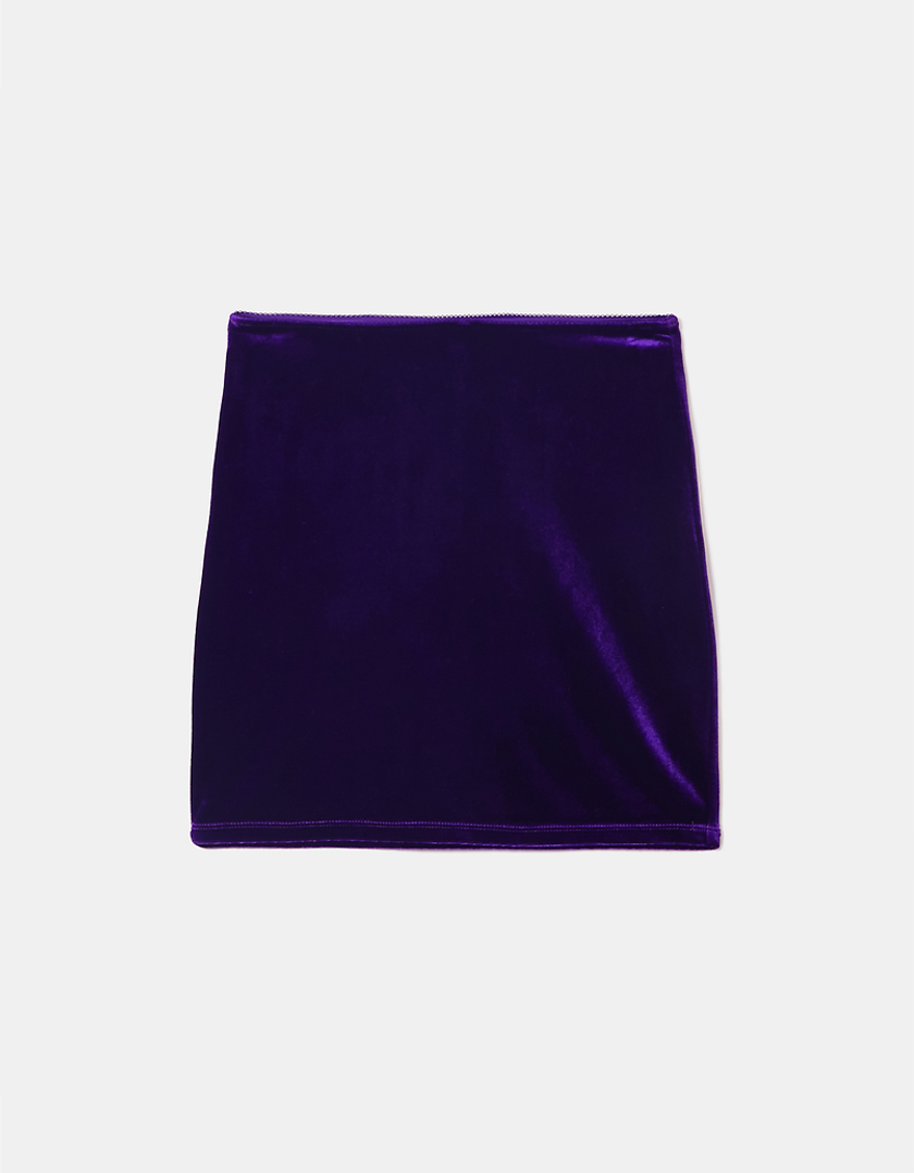 TALLY WEiJL, Mini Velvet Plain Skirt for Women