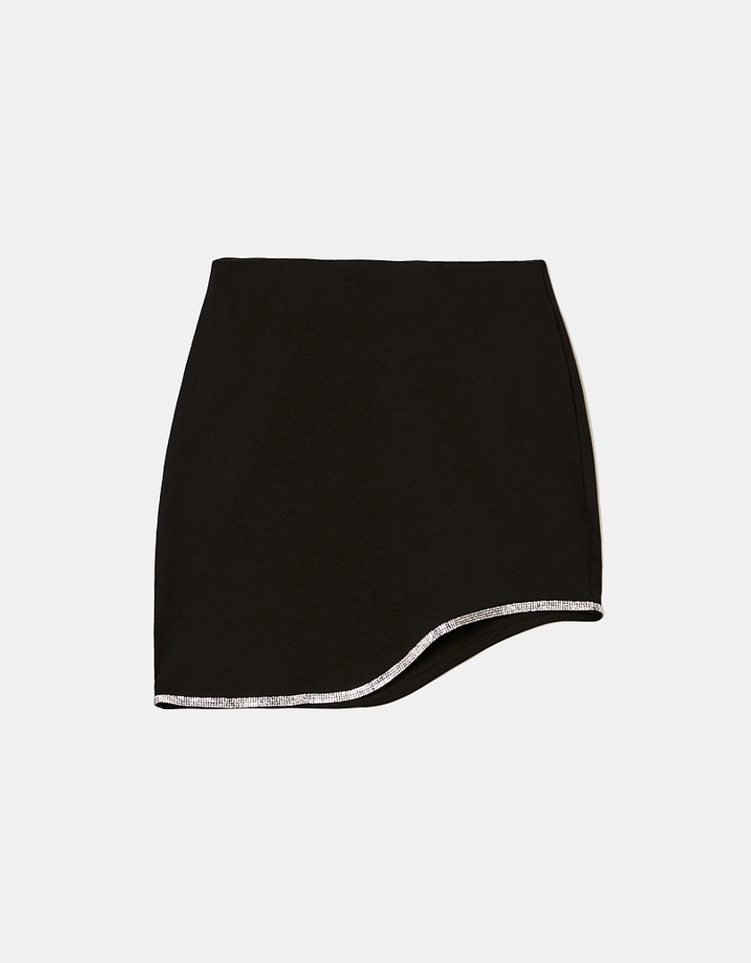 TALLY WEiJL, Rhinestones Mini Skirt for Women