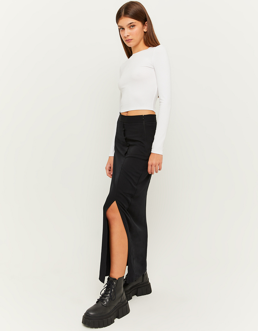 Buy Rocky Star Black Polyester A-line Slit Skirt Online | Aza Fashions-totobed.com.vn