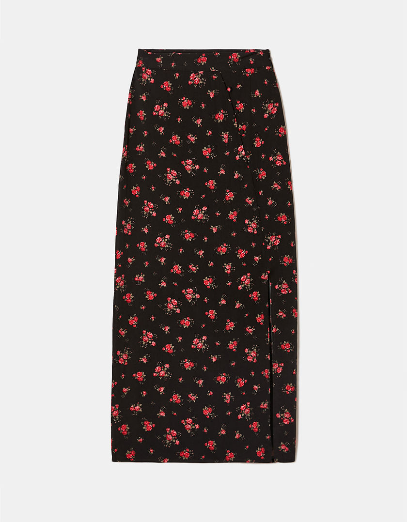 TALLY WEiJL, Printed Slit Midi Skirt for Women