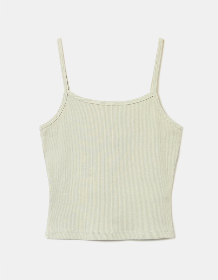 TALLY WEiJL, Beżowy Crop top Basic for Women