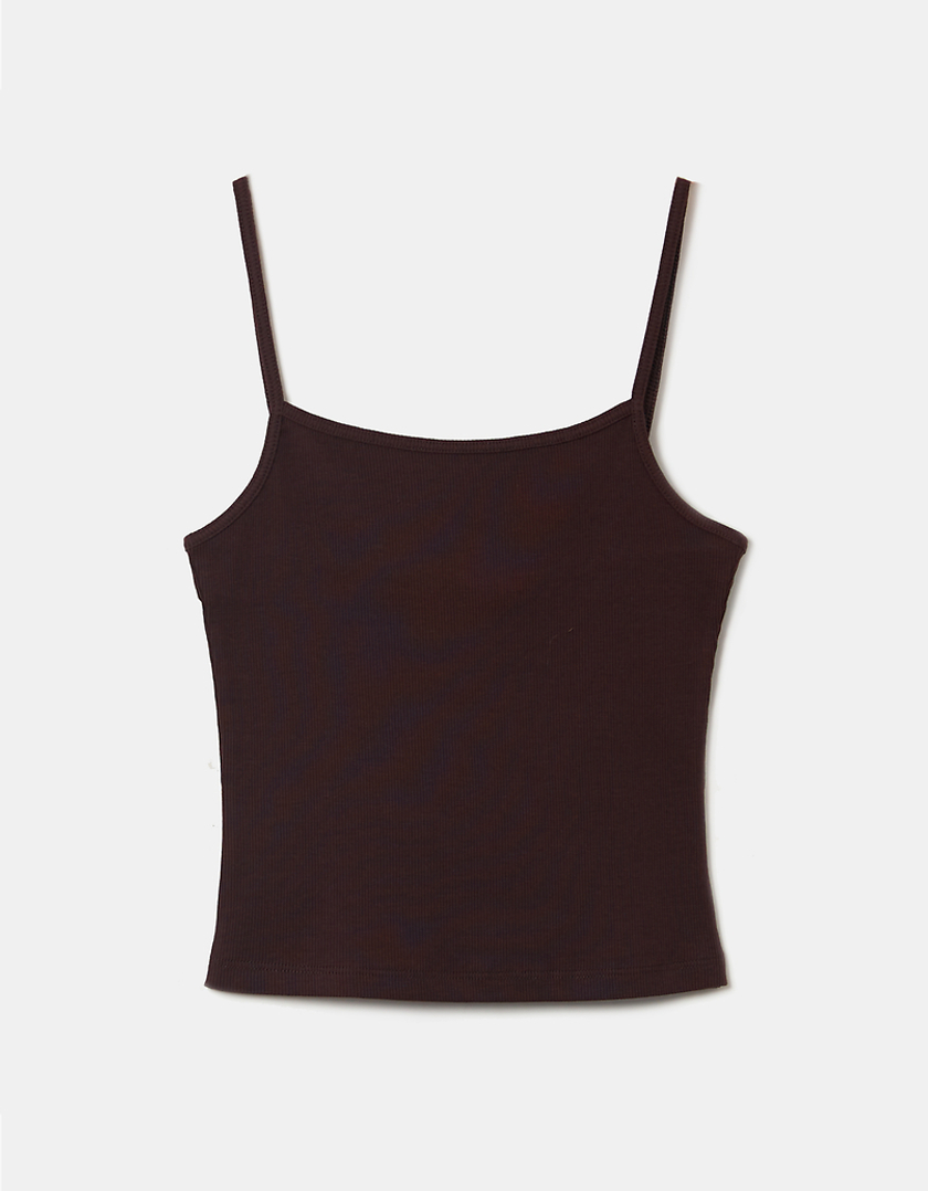 TALLY WEiJL, Καφέ Basic Cropped Top for Women