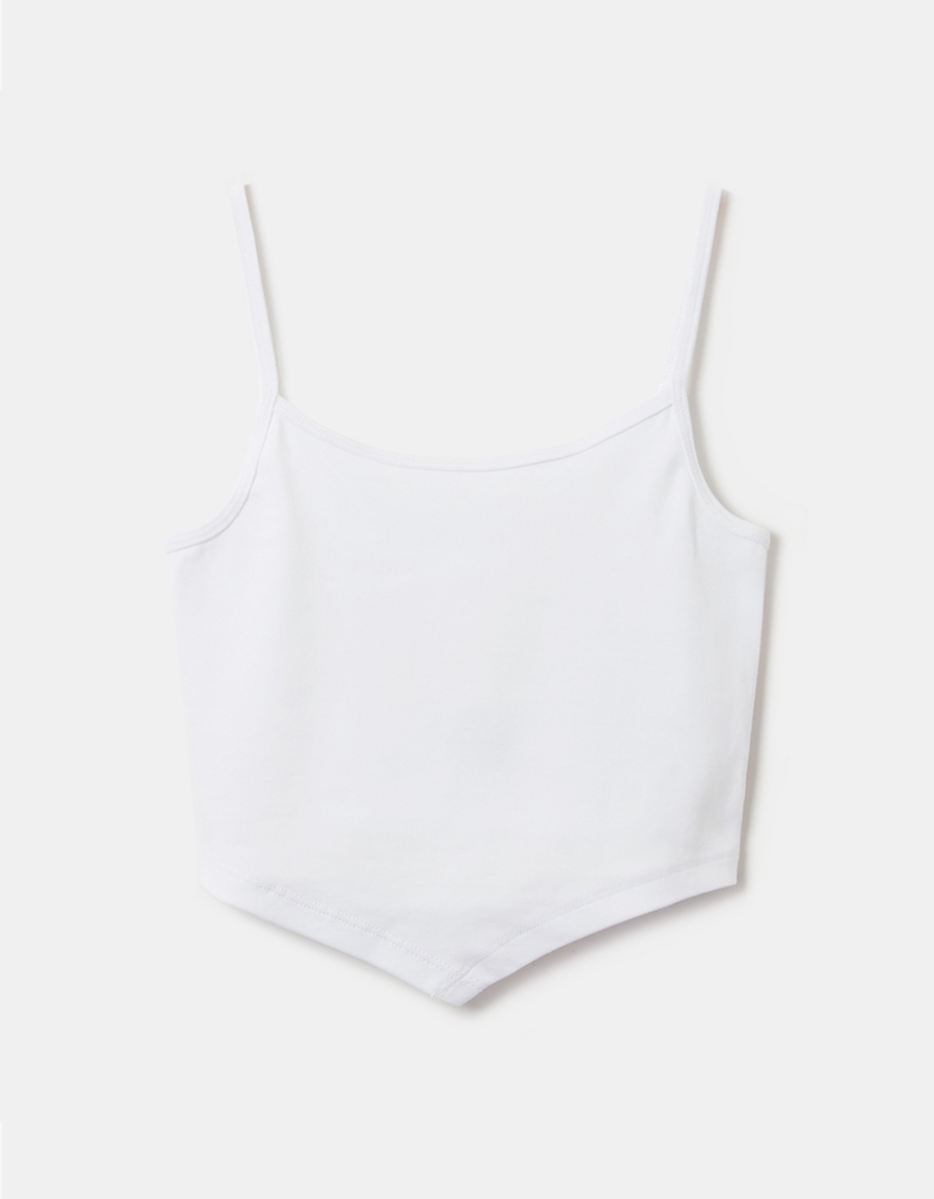 TALLY WEiJL, White Backless Spaghetti Strap Top for Women