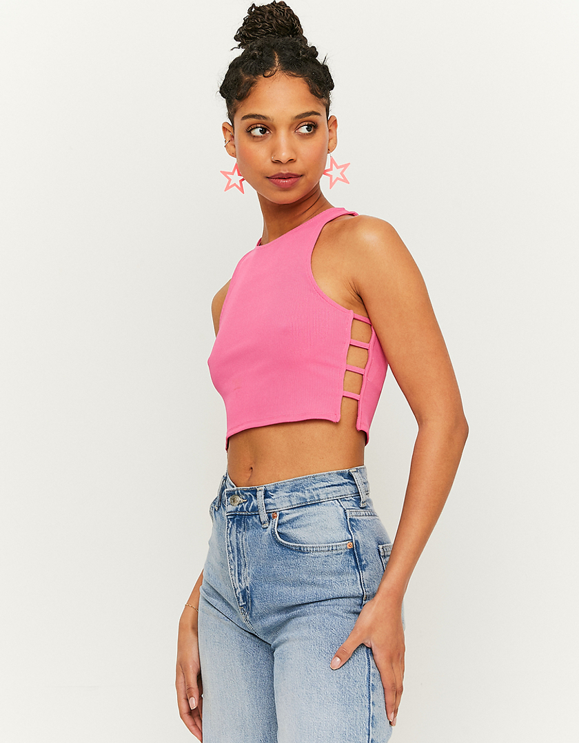 TALLY WEiJL, Ribbed Cropped Top With Lateral Cut Out for Women