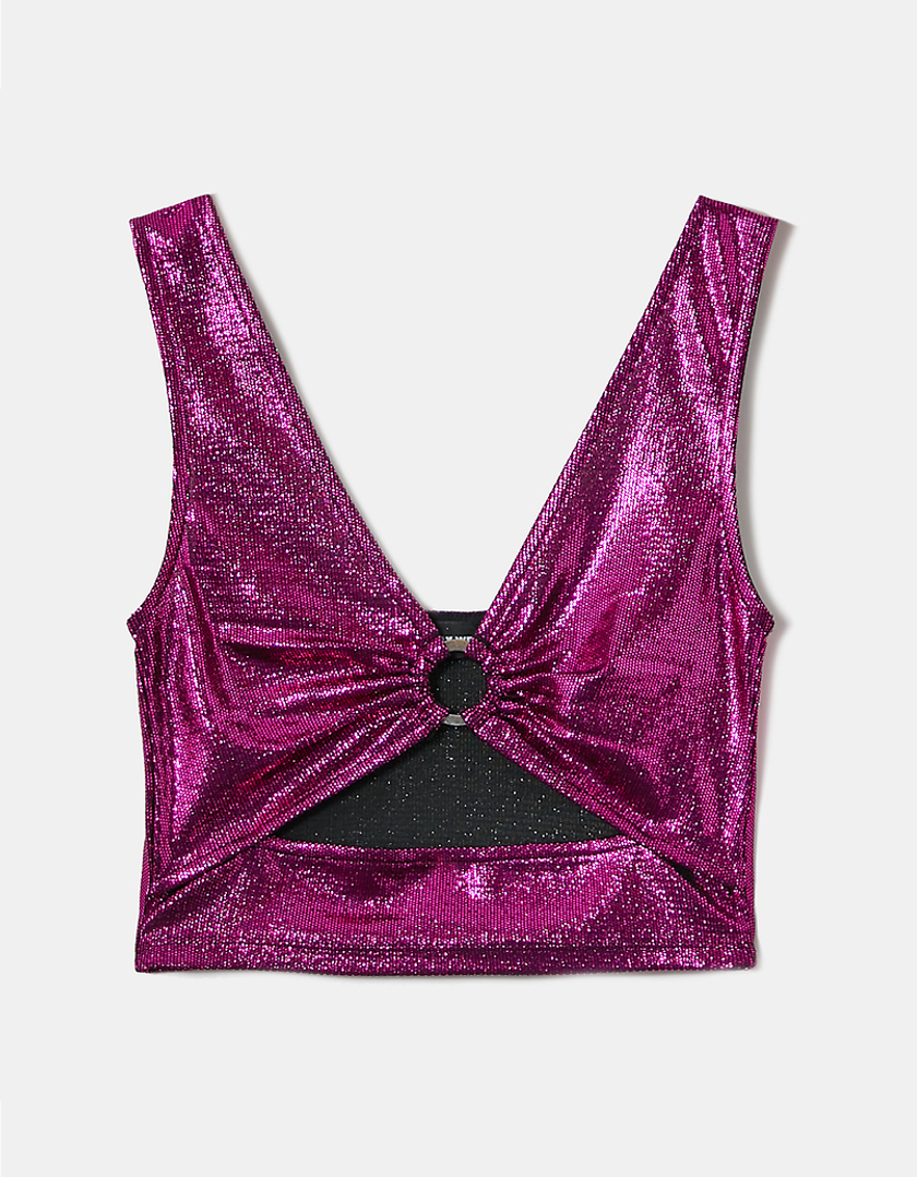 TALLY WEiJL, Pink Cut Out Party Top for Women
