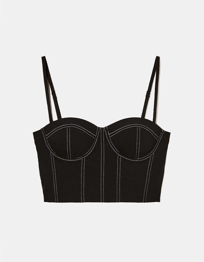 TALLY WEiJL, Cropped Corset Top With Studs for Women