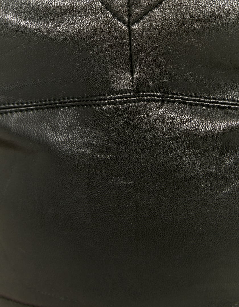 TALLY WEiJL, Black Faux Leather Crop Top for Women