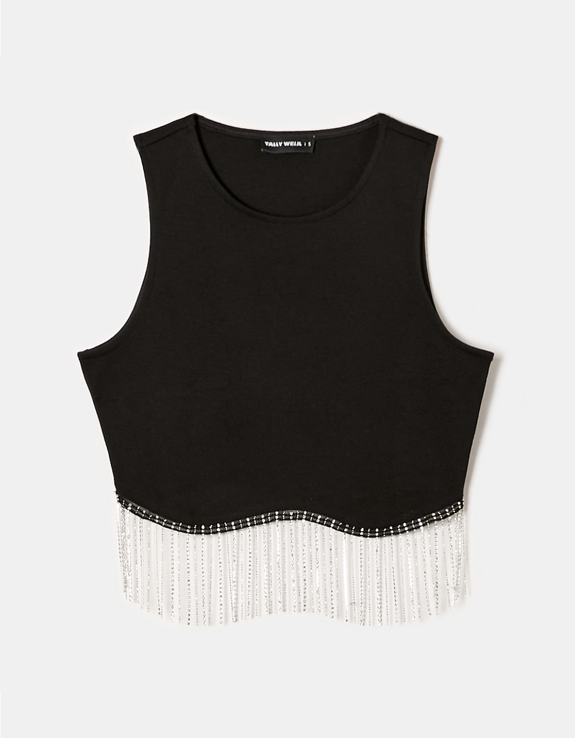 TALLY WEiJL, Cropped Top With Strass Detail for Women