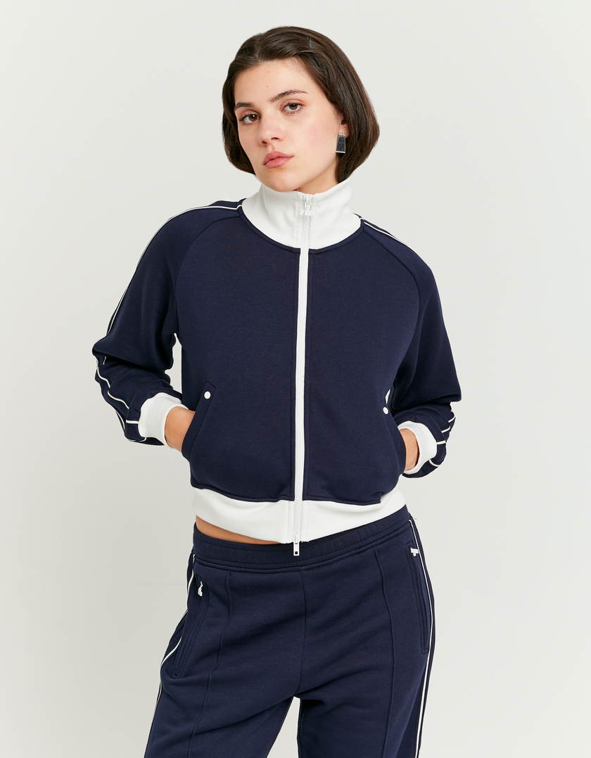 Giacca Blu in Maglia