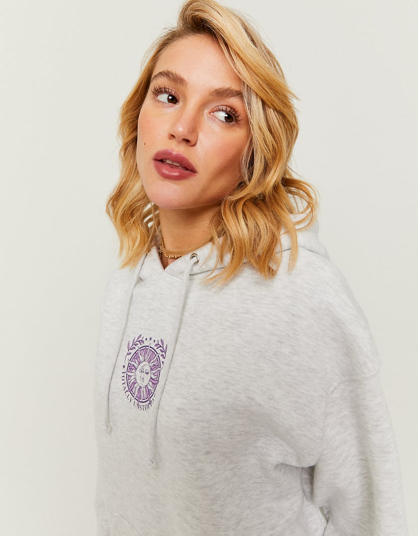TALLY WEiJL, Graues Oversize Sweatshirt mit Kapuze for Women