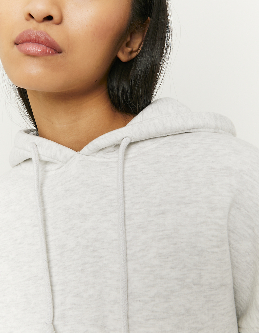 TALLY WEiJL, Grey Cropped Hoodie With Elasticated Band for Women