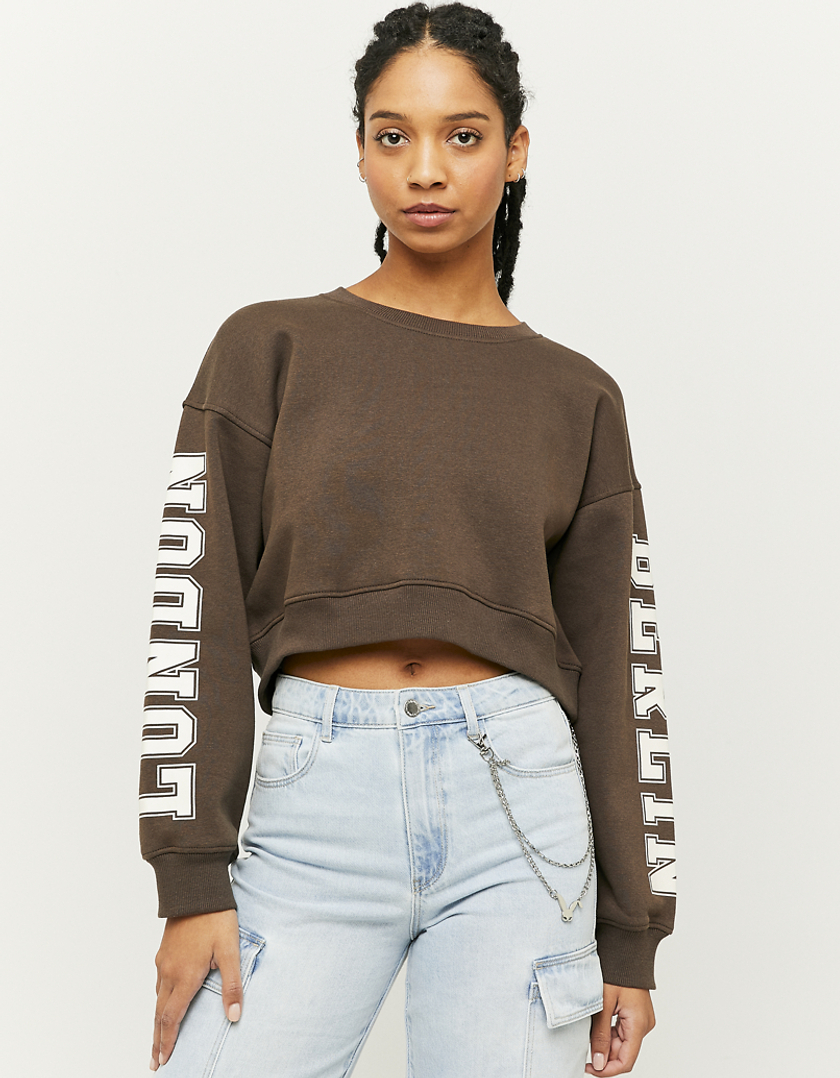 TALLY WEiJL, Braunes bedrucktes Sweatshirt for Women
