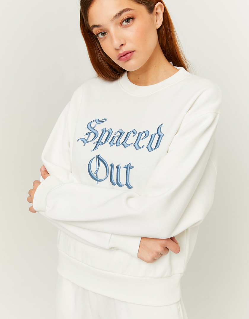 TALLY WEiJL, Oversize Embroidery Printed Sweatshirt for Women